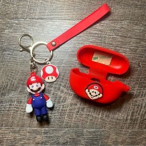 Super Mario Red Keychain and Case Set for SONY EARBUDS